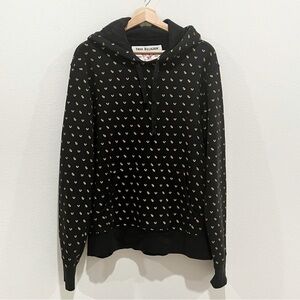 True Religion All Over Print Pullover Hoodie Sweatshirt Size M